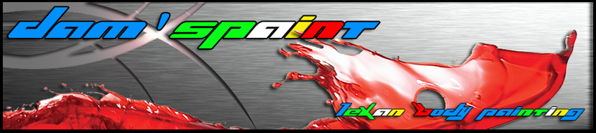 Dam'spaint -- lexan body painting --
Discuter de mes réalisations, partagez mes astuces, montrez vos réalisations, ...